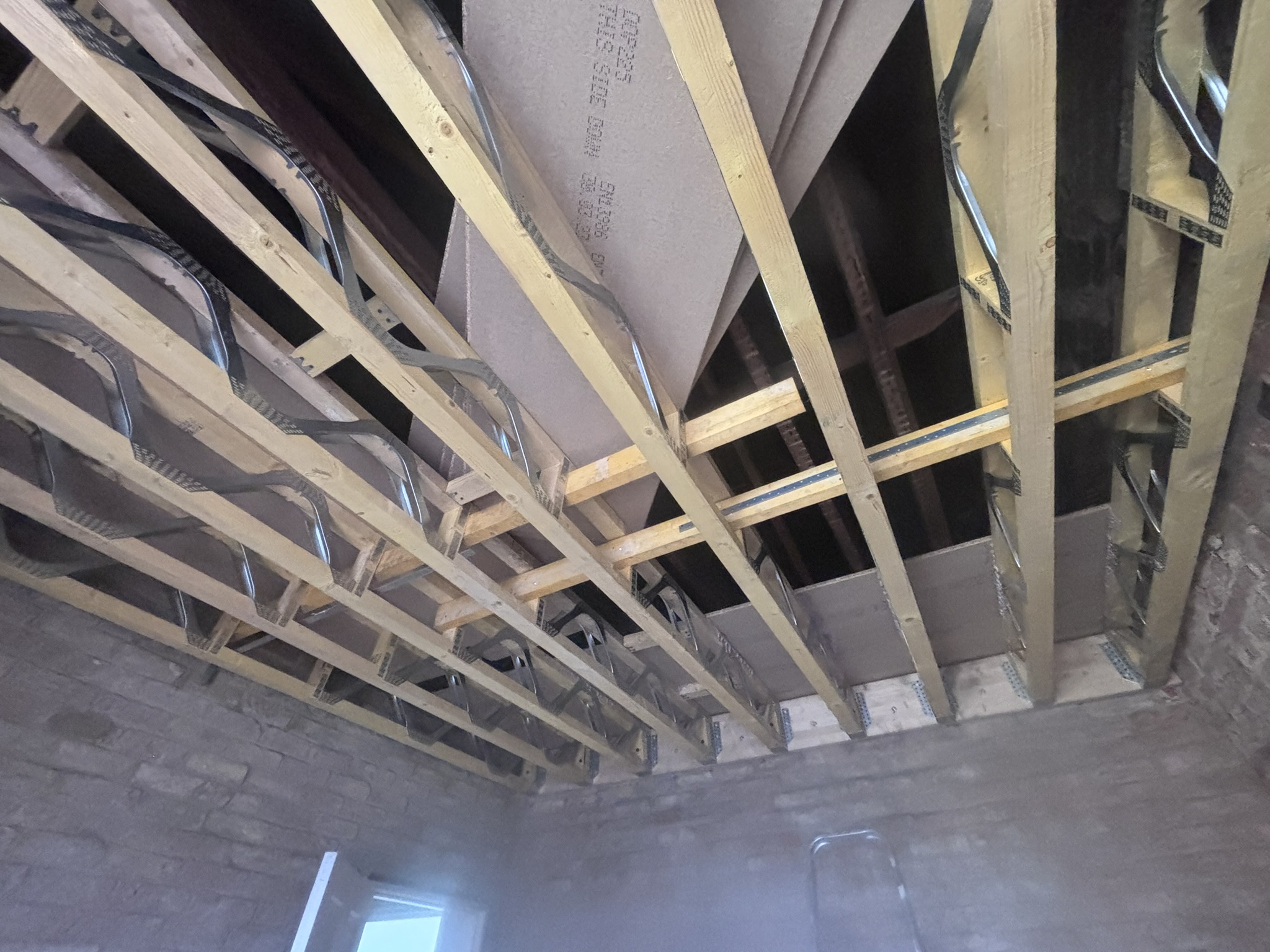 Installed Posi-Joist floor viewed from below